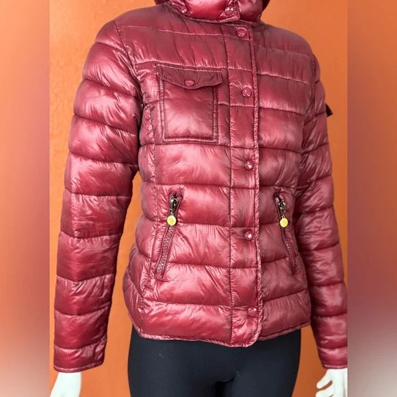 Moncler Deep Red Puffer Jacket - Picture 5 of 17